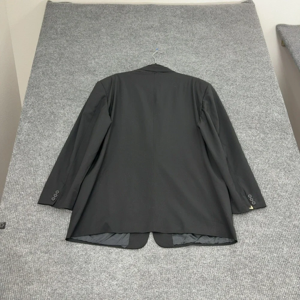 Giorgio Armani Blazer Mens 44 Black Wool Two Button Made in Italy Luxury Classic